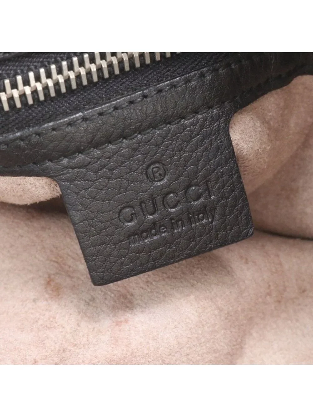 Gucci Leather Tote Bag Shoulder Business Document Black